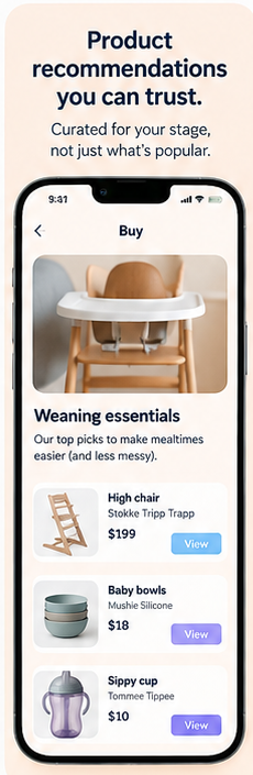 Nestly product recommendations